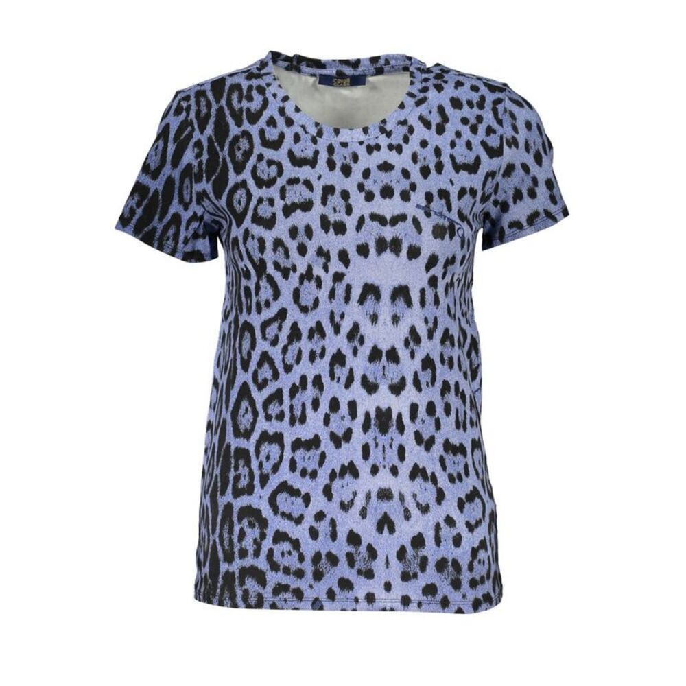 Cavalli Class Azzurro Cotton Women Women's T-Shirt